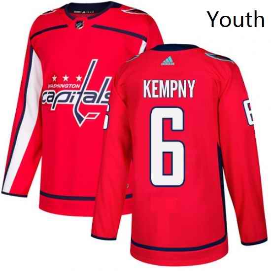 Youth Adidas Washington Capitals 6 Michal Kempny Premier Red Home NHL Jersey